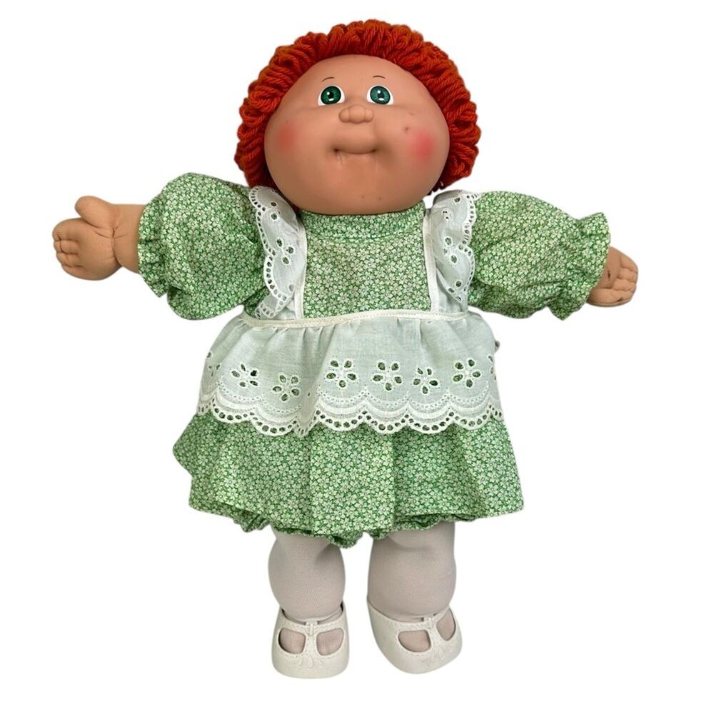 Vintage 1985 Cabbage Patch Kids Girl Doll Red Hair Blue Eyes Head Mold #3 Coleco